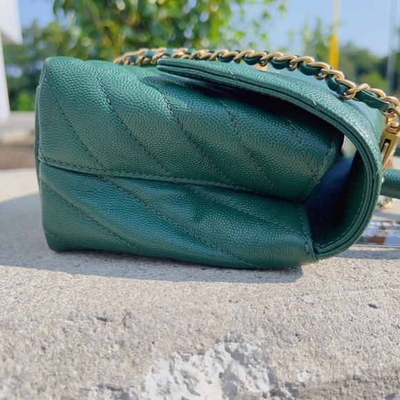 Chanel Caviar Mini Coco Handle Bag Green - Picture 7 of 7